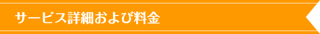 サービス詳細および料金